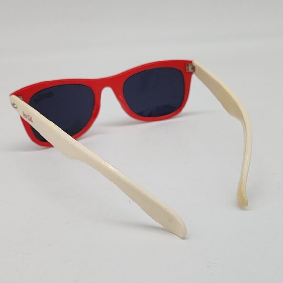 Coca-Cola Red Retro Style Sunglasses With Ivory Arms & Dark Lenses - Picture 5 of 8
